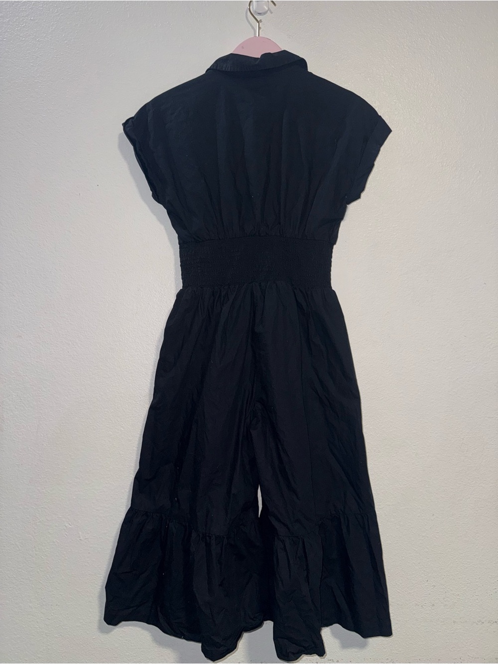Anthropologie Pleated Shirting Wide-Leg Jumpsuit - Picture 4 of 7